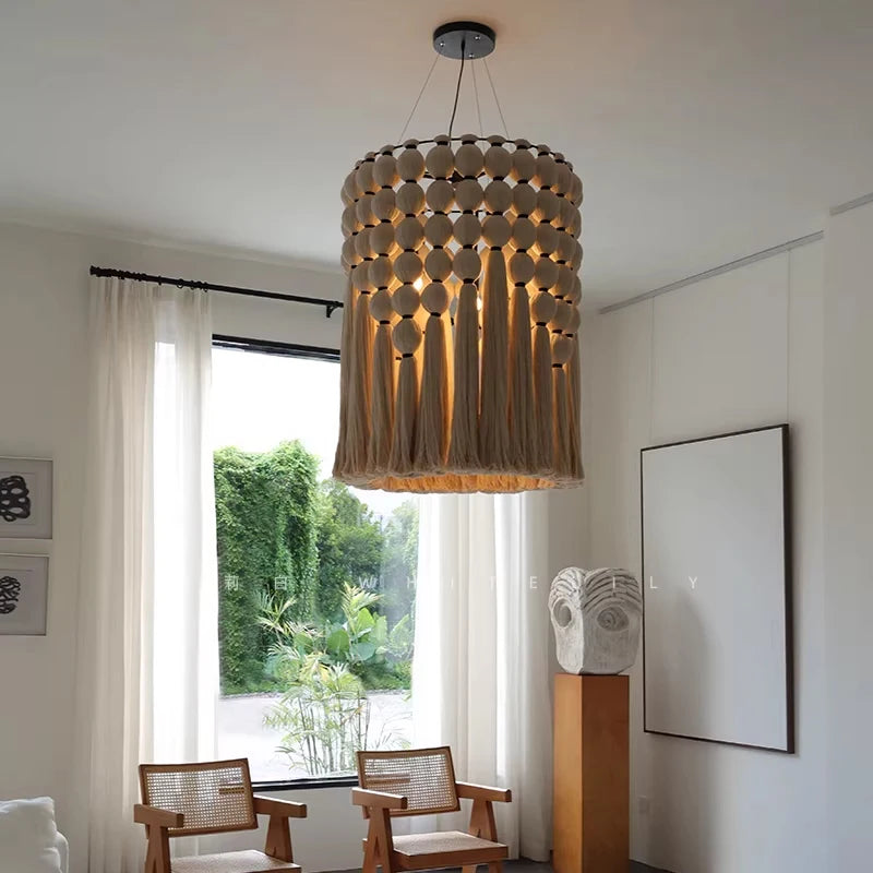 Nordic Tassel Rope Pendant Light