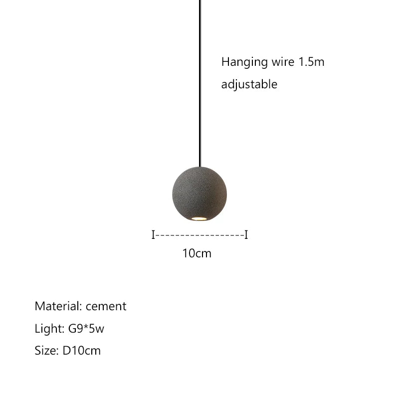 Nordic Cement Planet Pendant Light