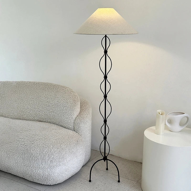 Nordic Vintage Fabric Floor Lamp