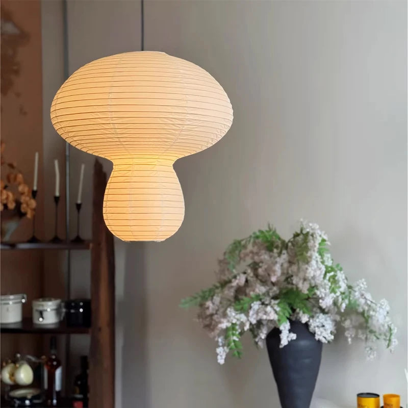 Japanese Mushroom Rice Paper Lamp