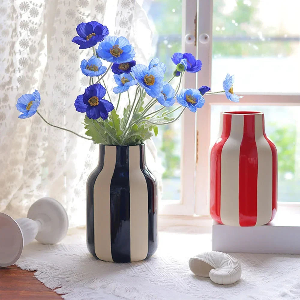 Striped Nordic Ceramic Vase