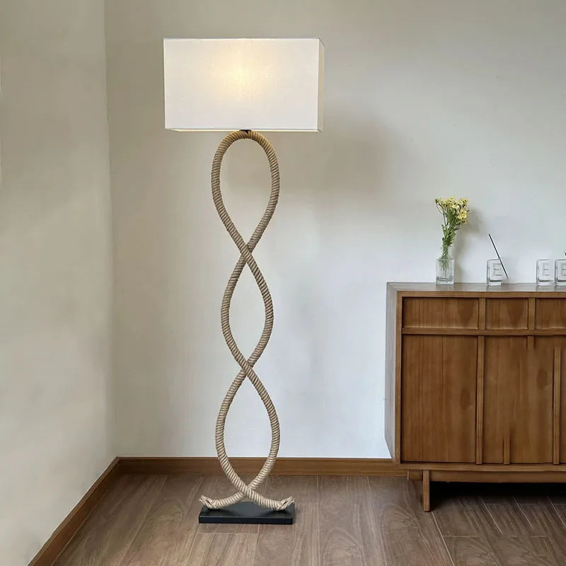 Wabi-Sabi Hemp Rope Floor Lamp