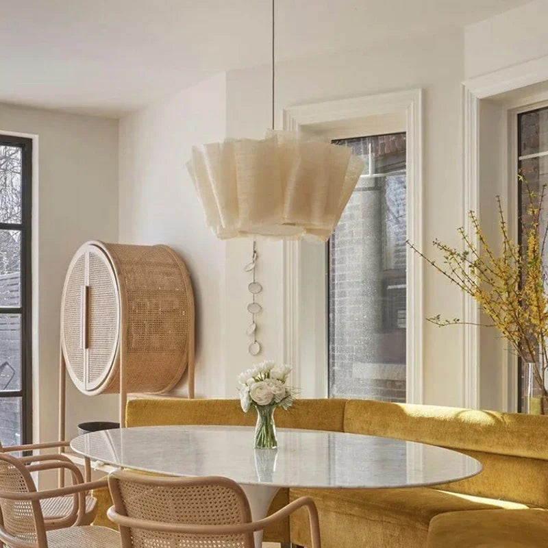 Vintage Wabi Sabi Fabric Chandelier
