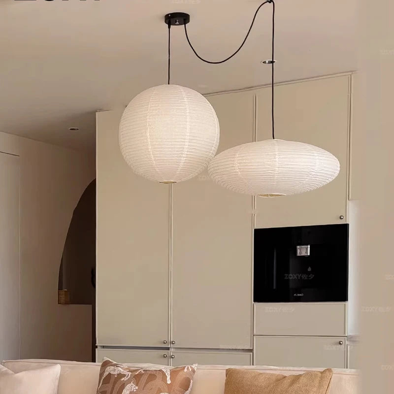 Simple Nordic Rice Paper Pendant Light