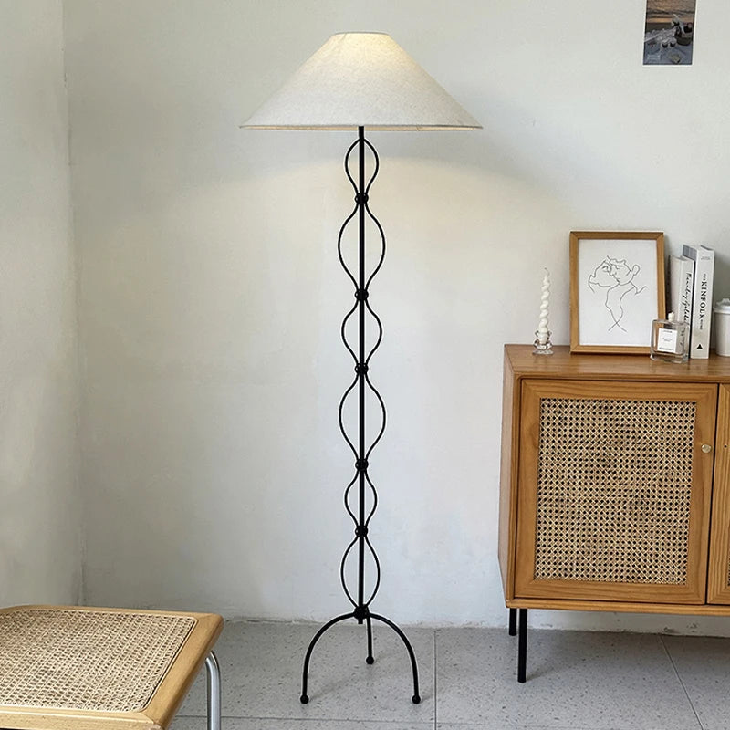 Nordic Vintage Fabric Floor Lamp