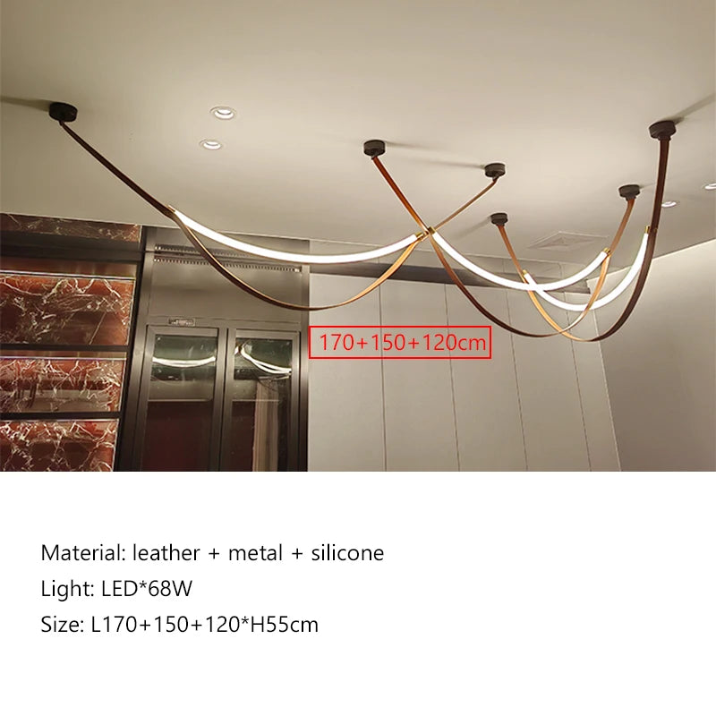 Nordic Leather Wabi-Sabi Pendant Light