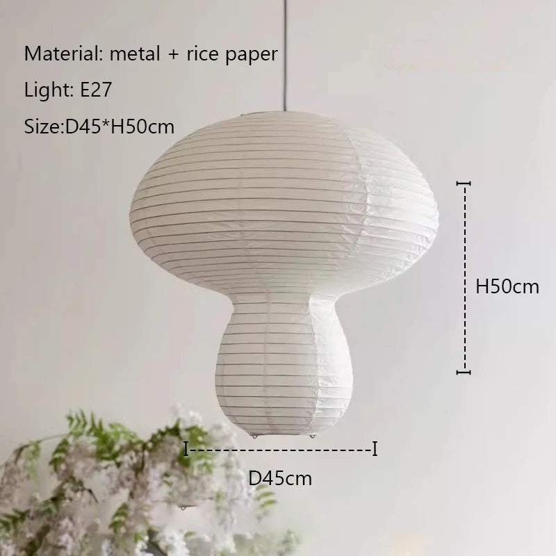 Japanese Mushroom Rice Paper Lamp