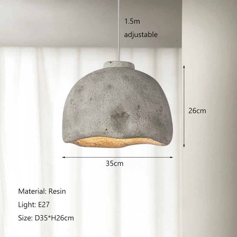 Nordic Wabi-Sabi Resin Pendant Light