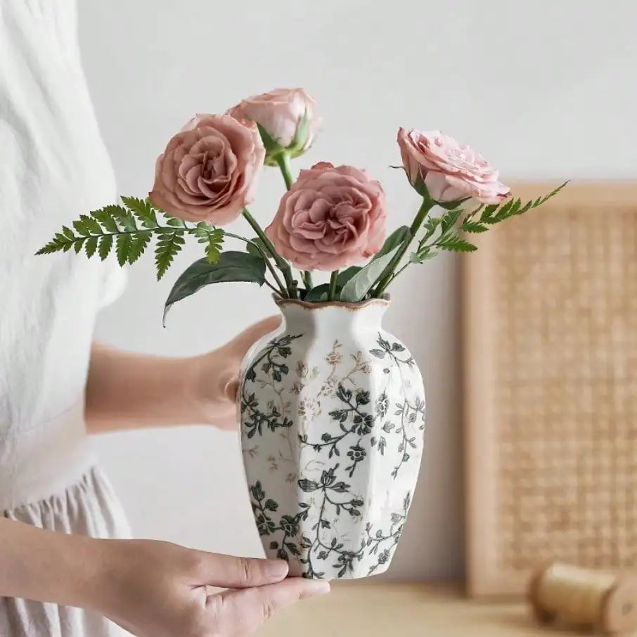 Ice Cracked Ceramic Vase