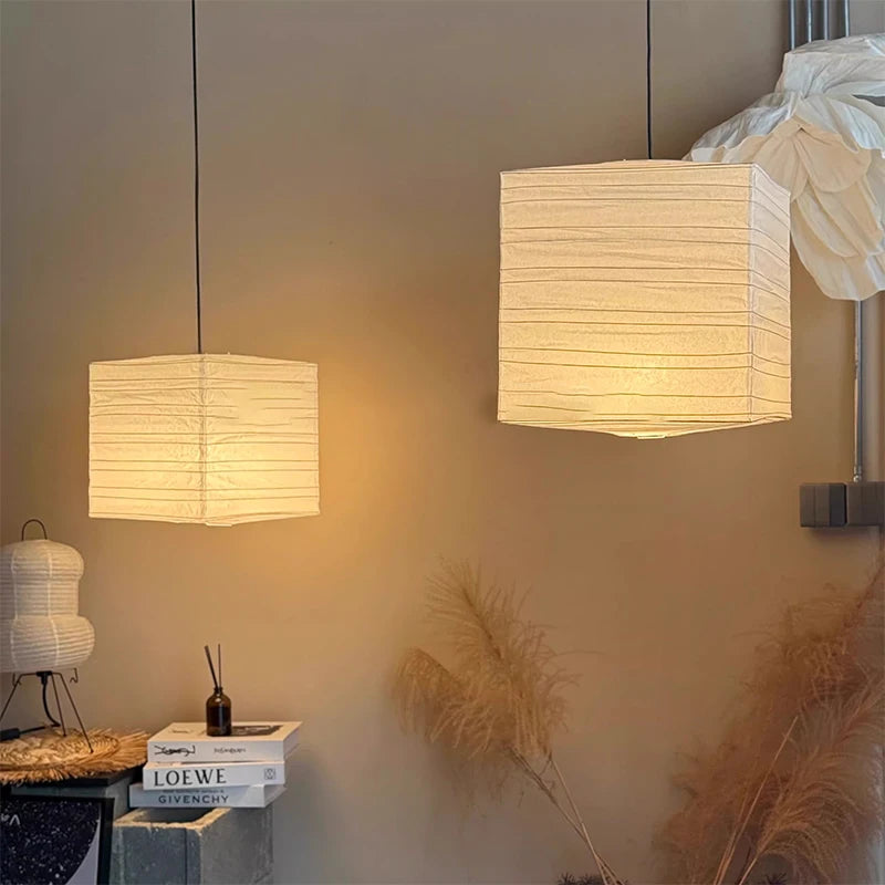 Calm Nordic Rice Paper Pendant Light