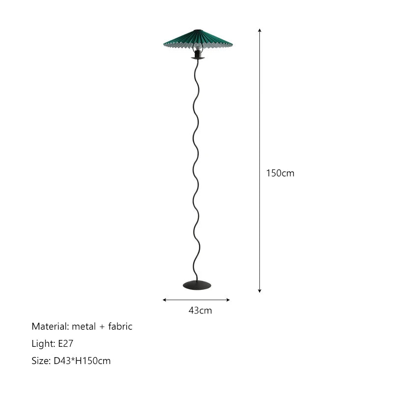 Nordic Pleated Fabric Floor Lamp