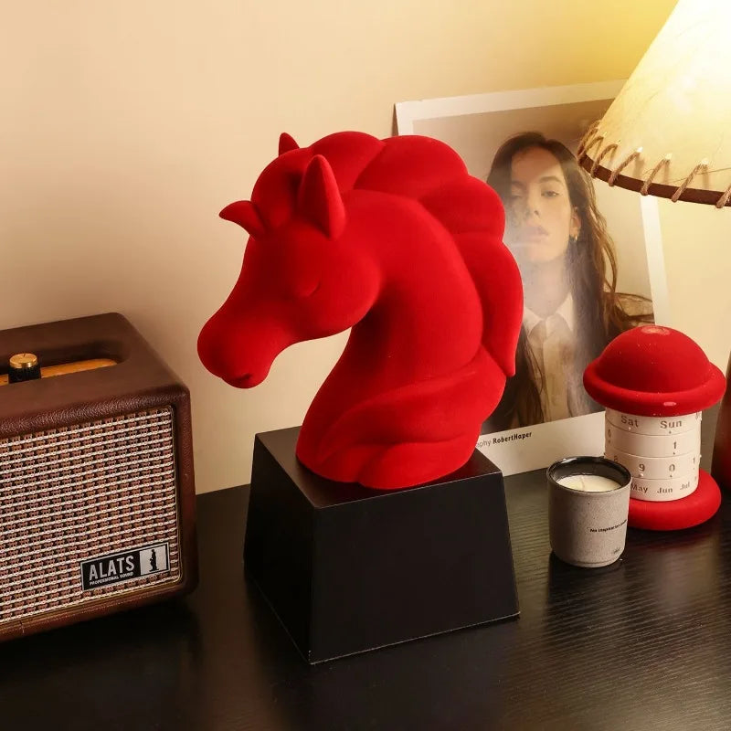 Nordic Red Horse Sculpture