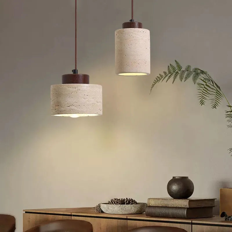 Japanese Stone Pendant Light