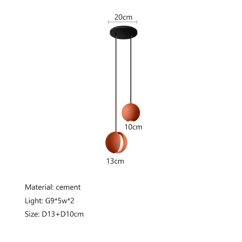 Nordic Cement Planet Pendant Light