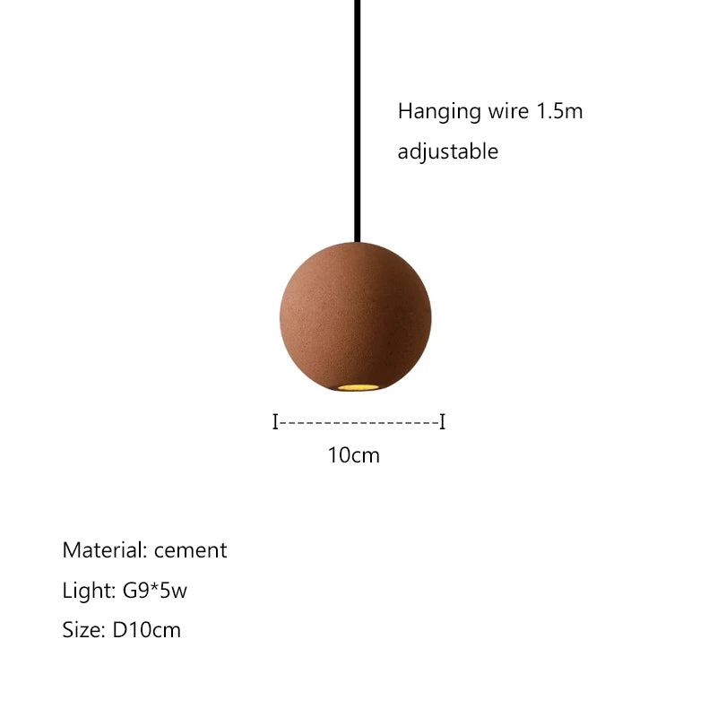 Nordic Cement Planet Pendant Light
