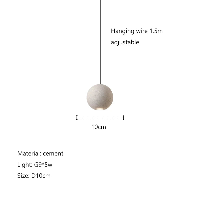 Nordic Cement Planet Pendant Light