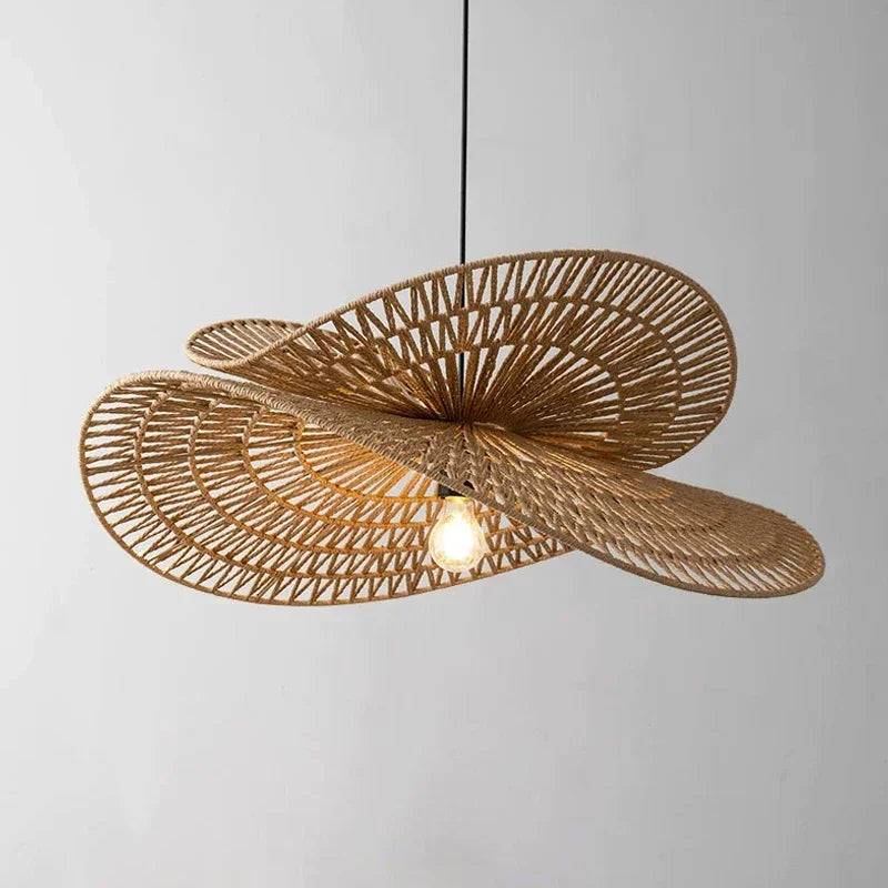 Retro Rattan Wabi-Sabi Pendant Light