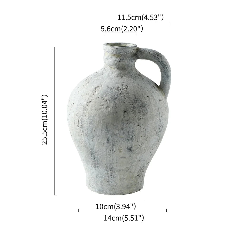 Distressed Ceramic Tall Vase