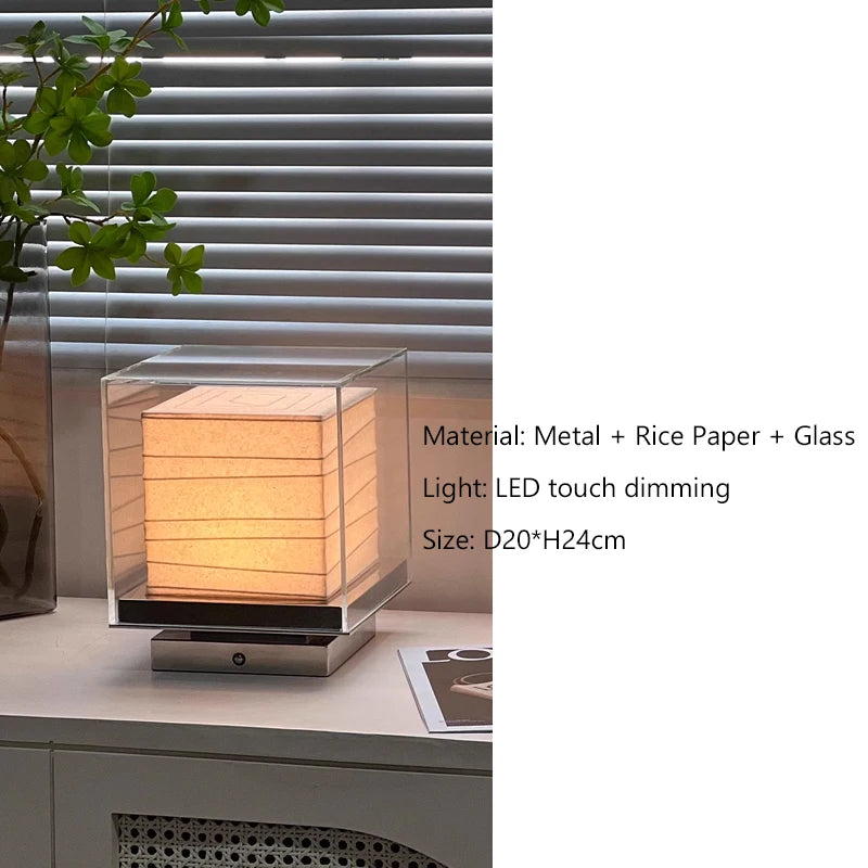 Wabi-Sabi Rice Paper Table Lamp