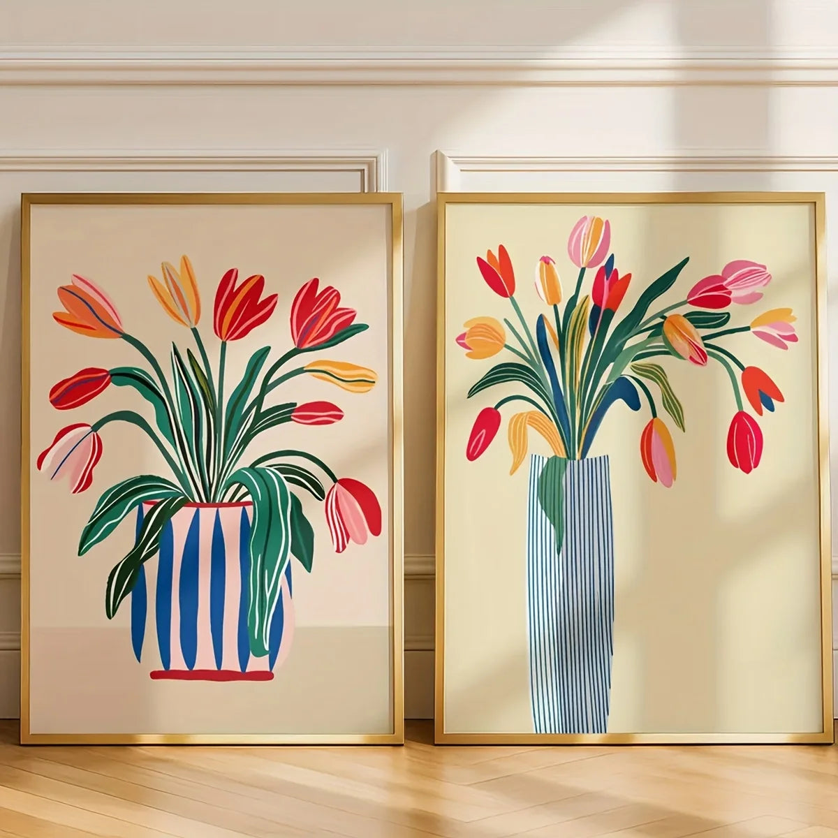Colorful Tulip Canvas Set