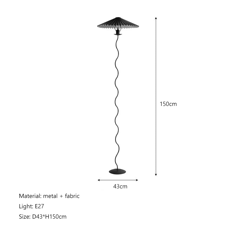 Nordic Pleated Fabric Floor Lamp