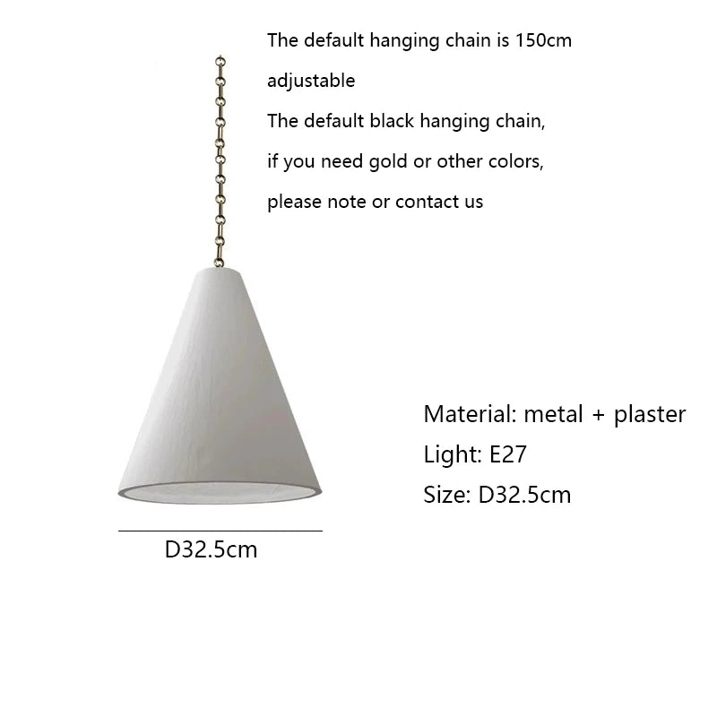 Nordic Wabi-Sabi Plaster Pendant