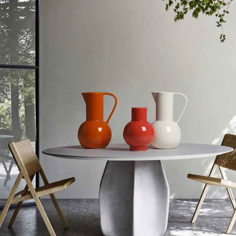 Colorful Glazed Belly Vase
