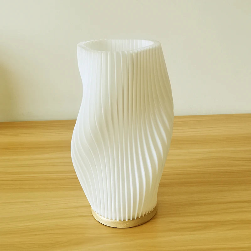 French Cream Pleated Desk Lamp
