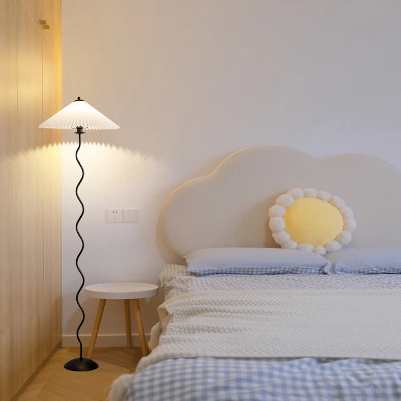 Nordic Pleated Fabric Floor Lamp