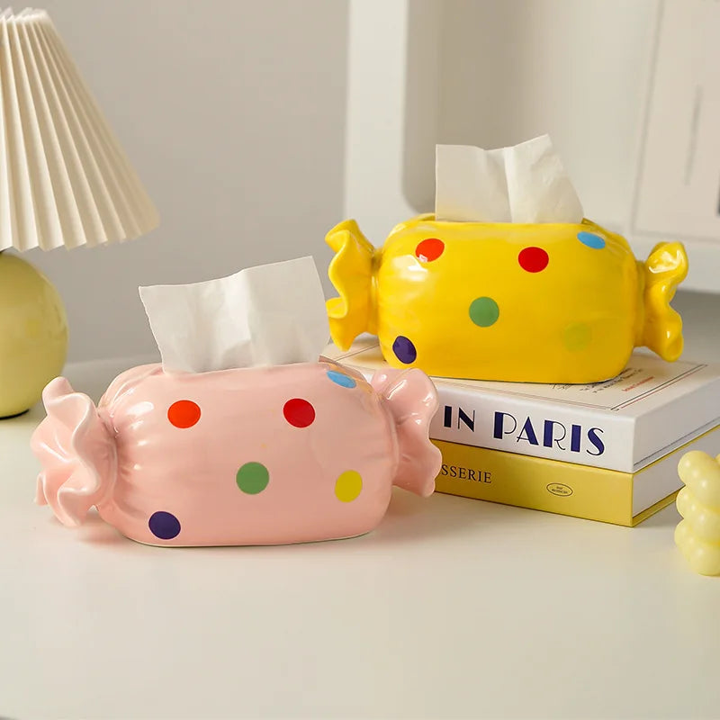 Candy Ceramic Tissue Box