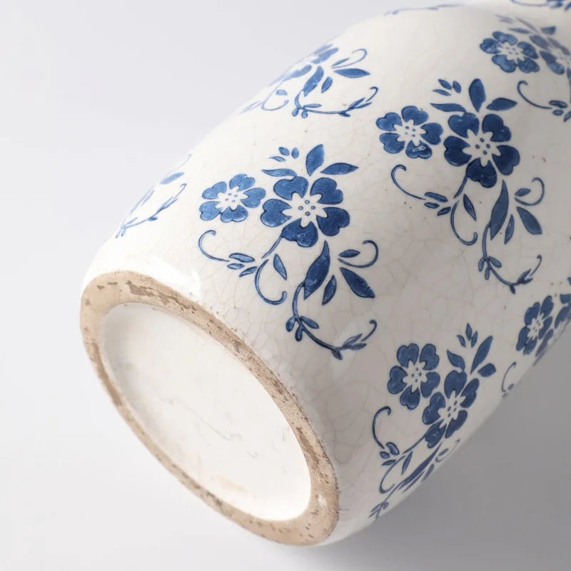 Blue White Crackle Vase