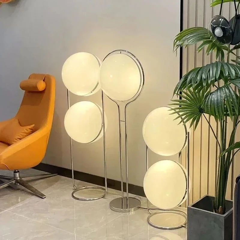 Modern Chrome Ball Floor Lamp