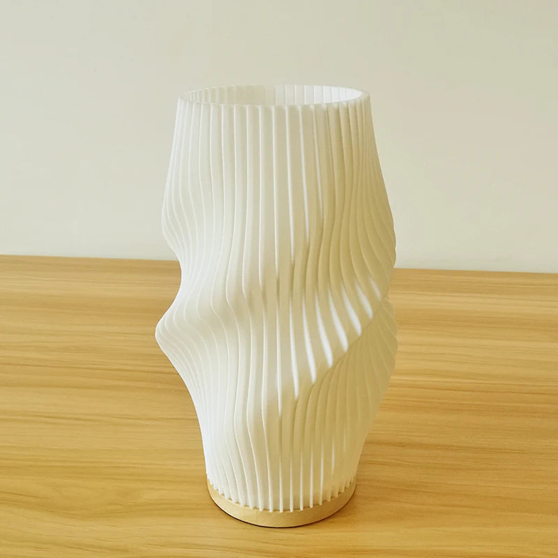 French Cream Pleated Desk Lamp