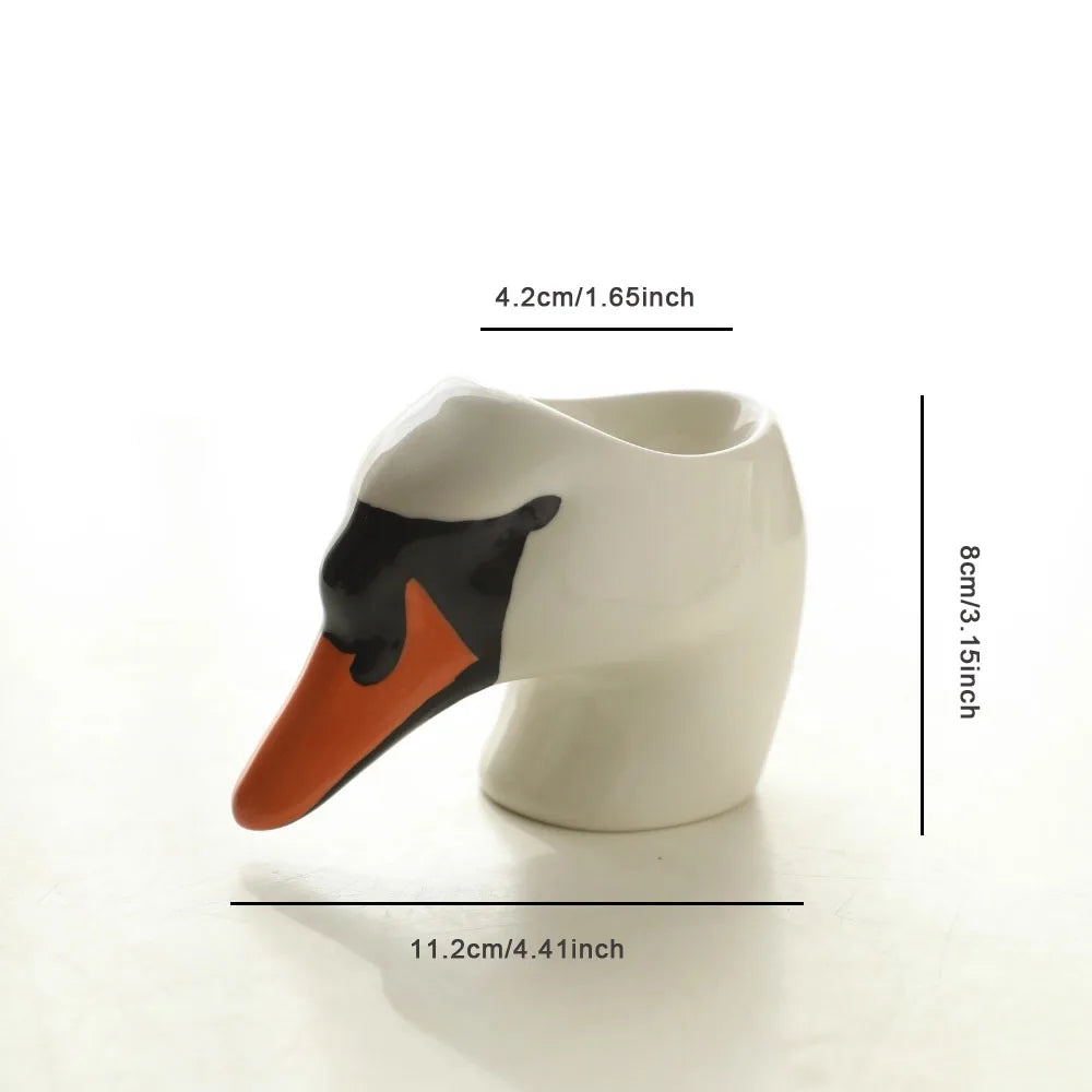 Swan Head Ceramic Egg Plate