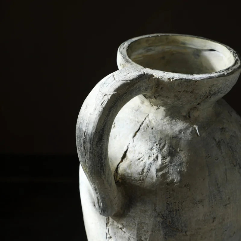 Distressed Ceramic Tall Vase