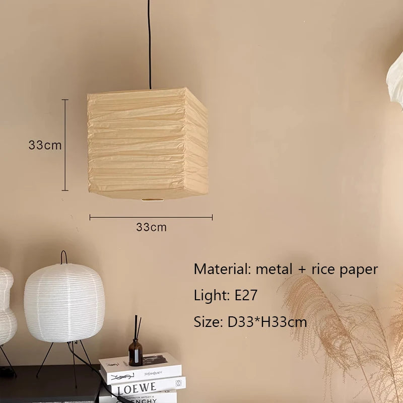 Calm Nordic Rice Paper Pendant Light