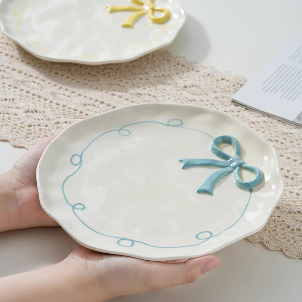 Ceramic Bow Snack Plate