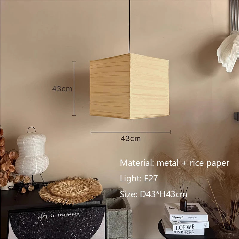 Calm Nordic Rice Paper Pendant Light