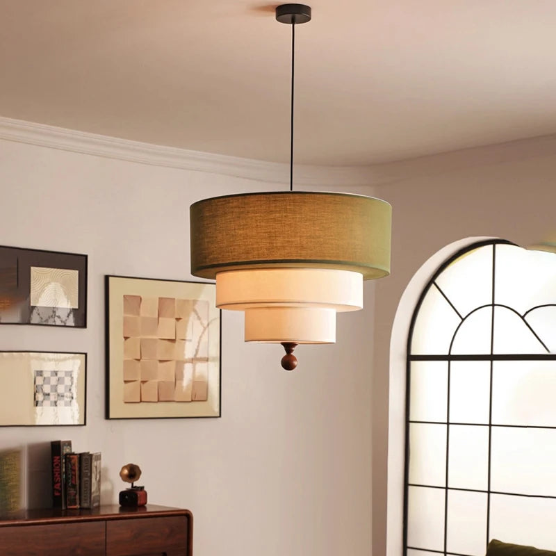 Nordic Wabi-Sabi Fabric Pendant Light