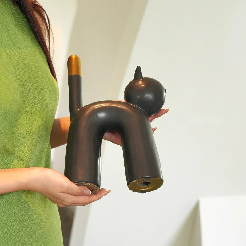 Abstract Cat Ceramic Decor