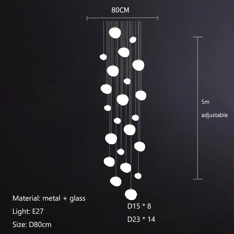 Cobblestone Glass Pendant Light