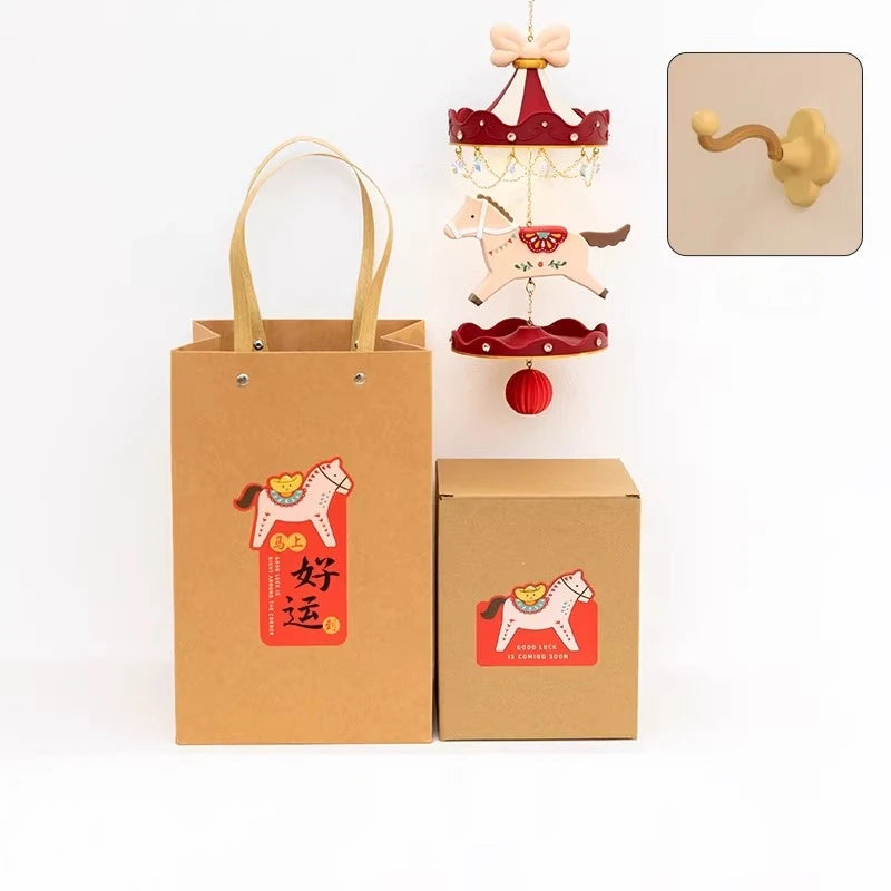 Red Carousel Hanging Ornament