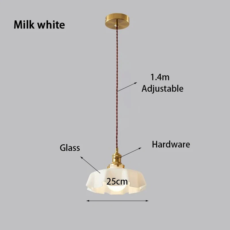 Nordic Cream Glass Pendant Light