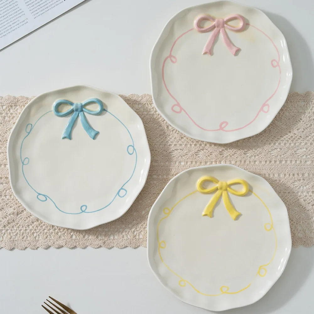 Ceramic Bow Snack Plate
