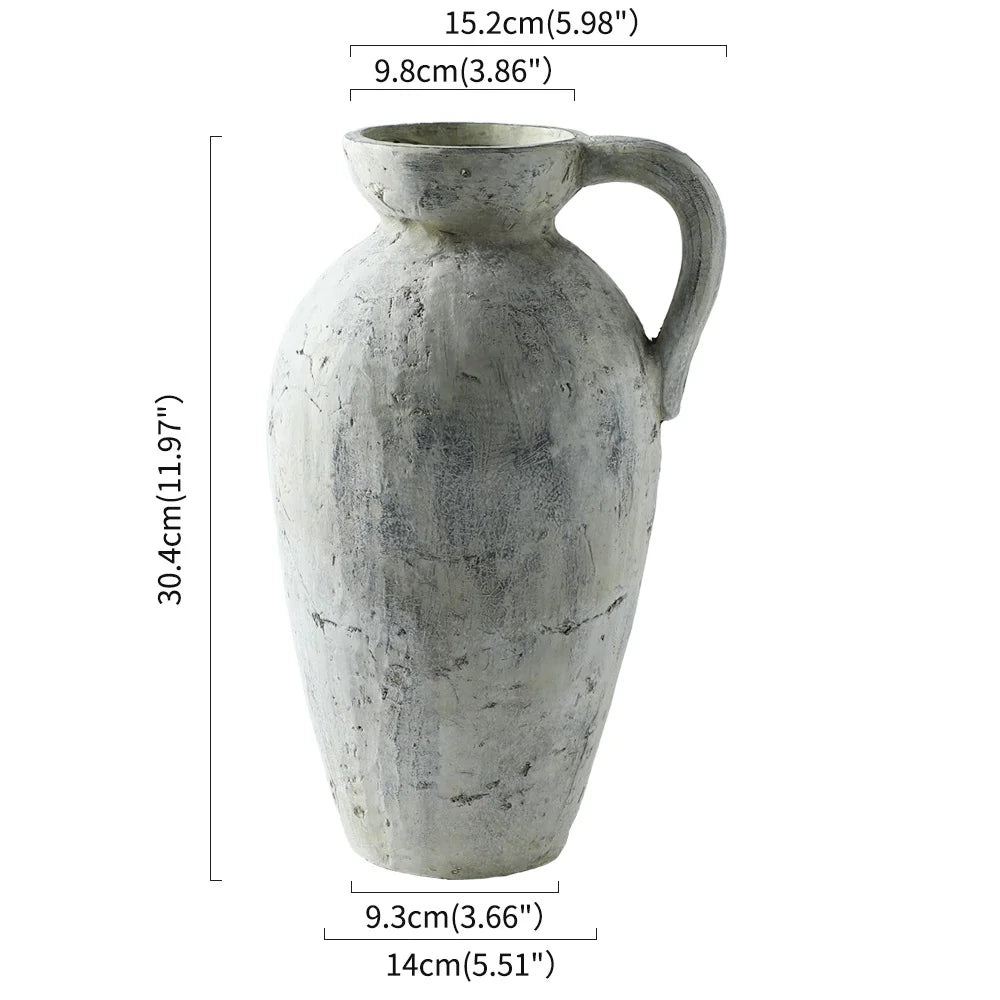 Distressed Ceramic Tall Vase