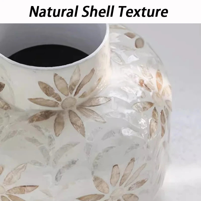 Vintage Ceramic Shell Flower Vase