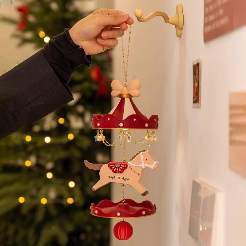 Red Carousel Hanging Ornament