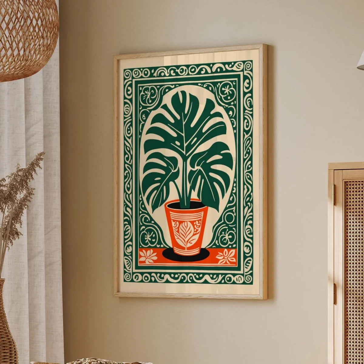 Bohemian Monstera Wall Art