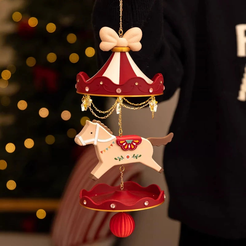 Red Carousel Hanging Ornament