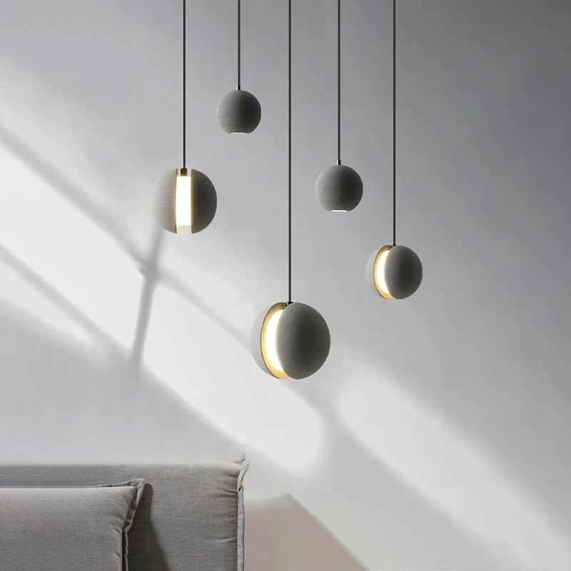 Nordic Cement Planet Pendant Light